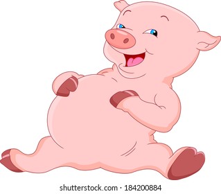 cute pig cartoon