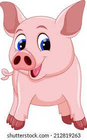 Cute pig cartoon