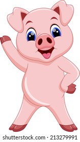 Cute pig cartoon