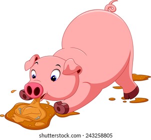Cute pig cartoon 