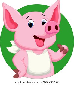 Cute pig cartoon