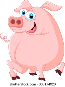 Cute pig cartoon 