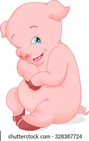 cute pig cartoon 