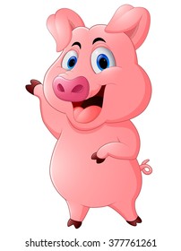 Cute pig cartoon