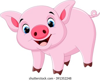 Cute pig cartoon