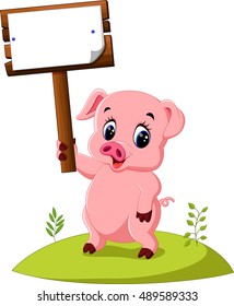 Cute pig cartoon