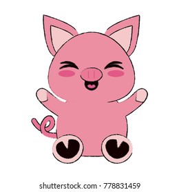Cute pig cartoon