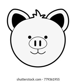 Cute pig cartoon