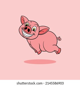 cute pig cartoon for commercial use