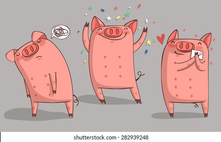 Cute pig character