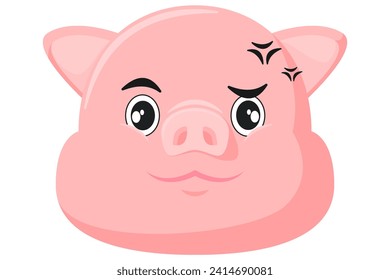 Diseño de etiquetas de expresiones de cerdo personalizadas