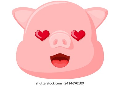 Cute Pig Expression Sticker Design