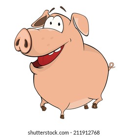 A cute pig farm animal cartoon 