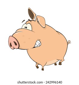 A cute pig farm animal cartoon 