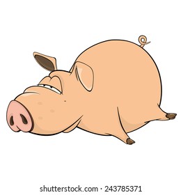 A cute pig farm animal cartoon 