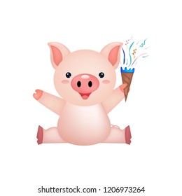 cute pig happy new years