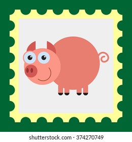Cute pig icon