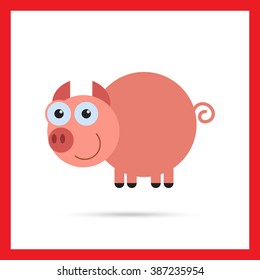 Cute pig icon