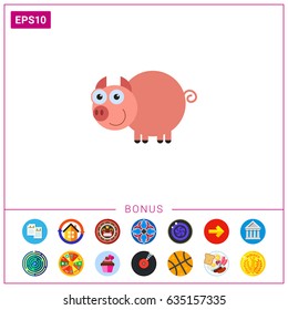Cute pig icon