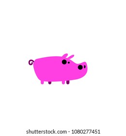 cute pig logo icon