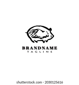 cute pig logo icon design modern vector illustration