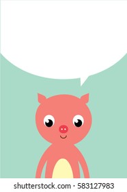 cute pig message