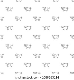 Cute pig pattern vector seamless repeating for any web design