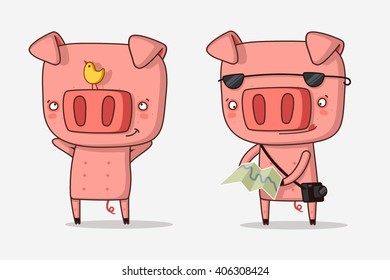 cute pig set