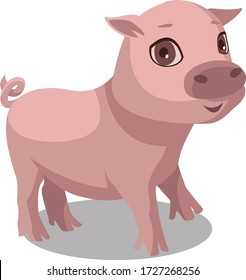 a cute pig is smiling