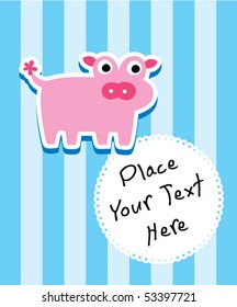 cute pig tag