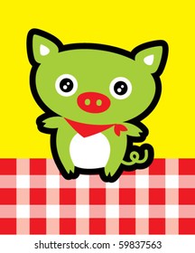cute pig tag