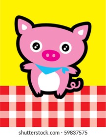 cute pig tag