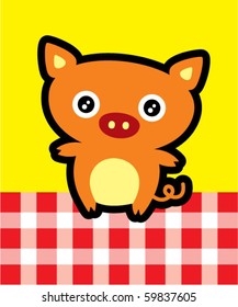 cute pig tag