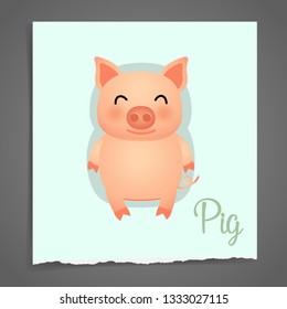 Cerdo. Ilustración vectorial.