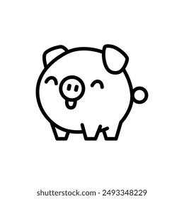 cute pig vector illustration graphic