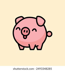 cute pig vector illustration graphic