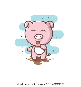 cute pig vector illustration,eps 10