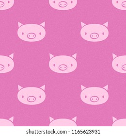 Cute pig vector seamless pattern design. Texture for wallpapers, pattern fills, web page backgrounds