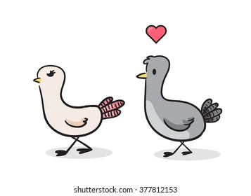 Cute Pigeon vector illustration