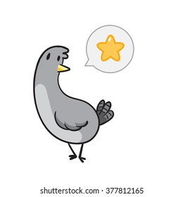 Cute Pigeon vector illustration