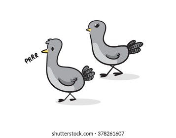 Cute Pigeon vector illustration