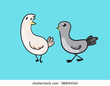 Cute Pigeon vector illustration