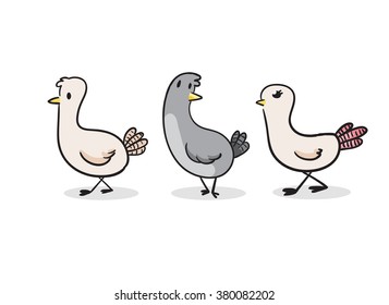 Cute Pigeon vector illustration