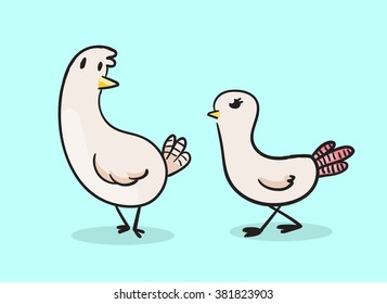 Cute Pigeon vector illustration