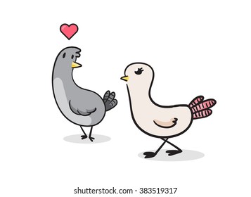 Cute Pigeon vector illustration