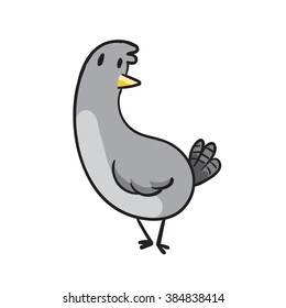 Cute Pigeon vector illustration