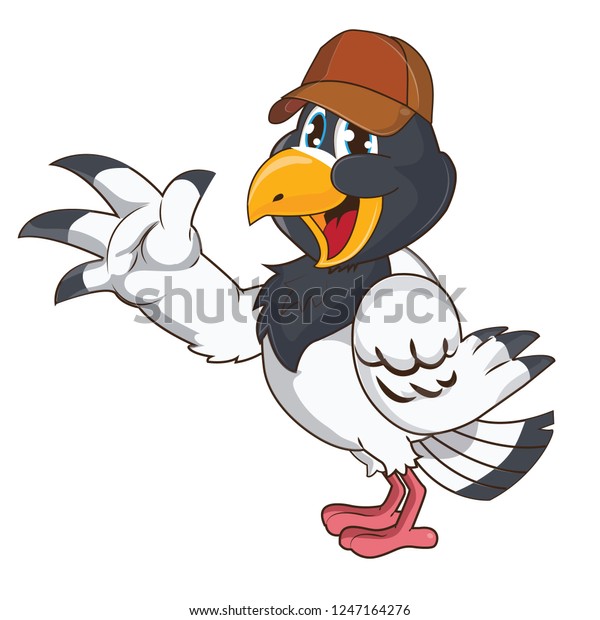 Cute Pigeon2 Vector Illustration White Backgroundcan Stock Vector ...