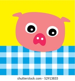 cute piggy tag