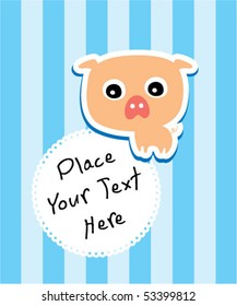 cute piggy tag