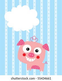 cute piggy tag
